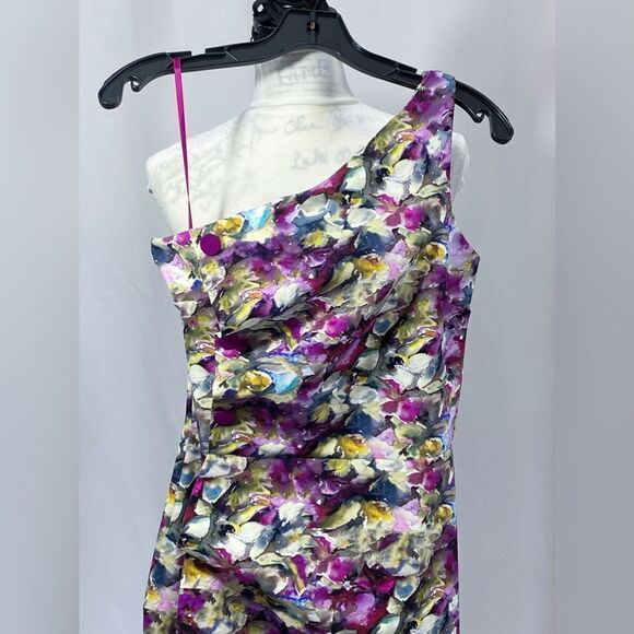 Chiara Boni La Petite Robe Floral One-Shoulder Dress size 8 - Picture 9 of 12